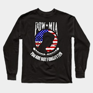 You Are Not Forgotten Flag Of Usa Pow Mia Long Sleeve T-Shirt